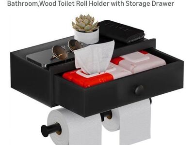 Toilet Paper Holder w/ drawer (NEW)