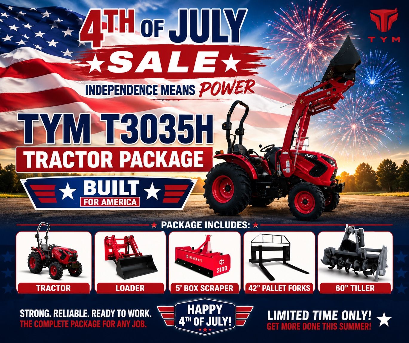 TYM T3035H Tractor PACKAGE DEAL