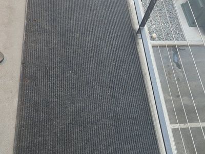 Large Dark Gray Commercial Rubber-Backed Entrance Doormat Mat
