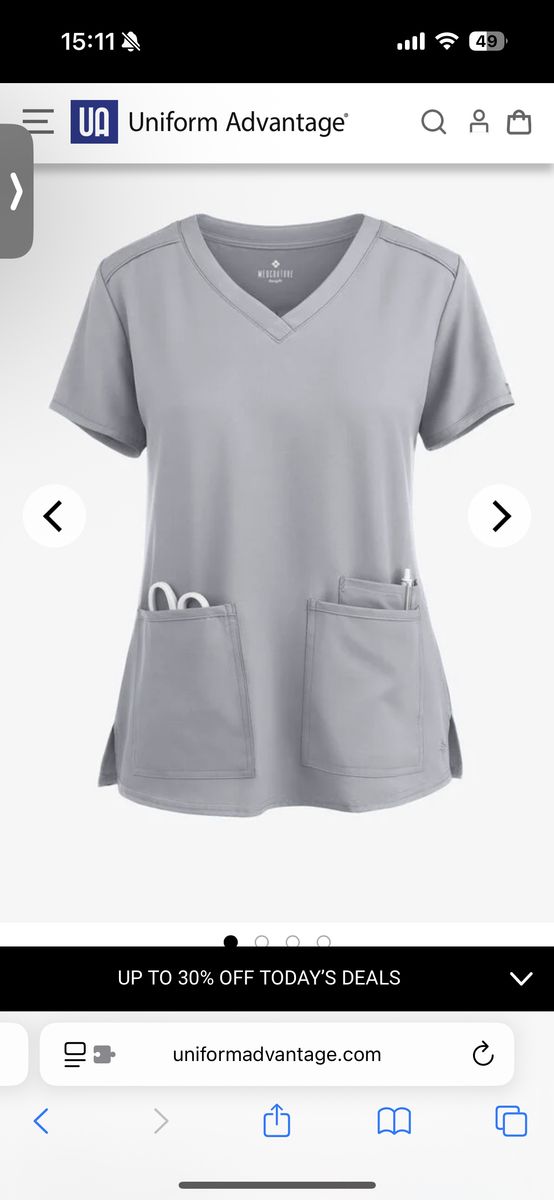 Med Couture Gray Scrubs