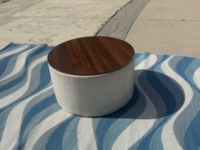 Round Modern Storage Ottoman