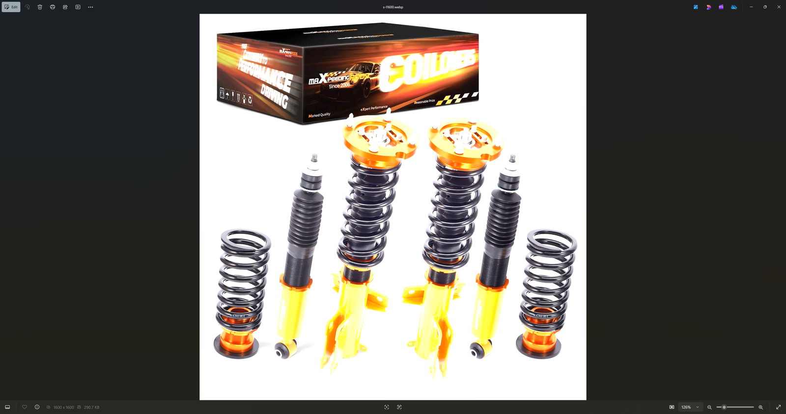 Adjustable Coilovers Suspension For Ford Mustang GT 2005-2014 Struts Absorbers