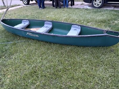 Sun Dolphin Scout SS Canoe - Green, 3-Seat, Lightweight, Ready for Water Adventures