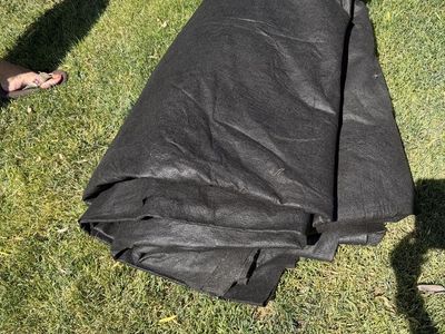 New. 6’ x100’ Black Landscape Fabric/Weed Barrier for Garden, Lawn, and Yard Projects