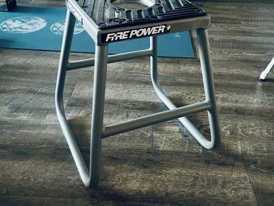 Fire Power Motorcycle Dirt Bike Stand, Gray - Heavy-Duty for Maintenance & Storage