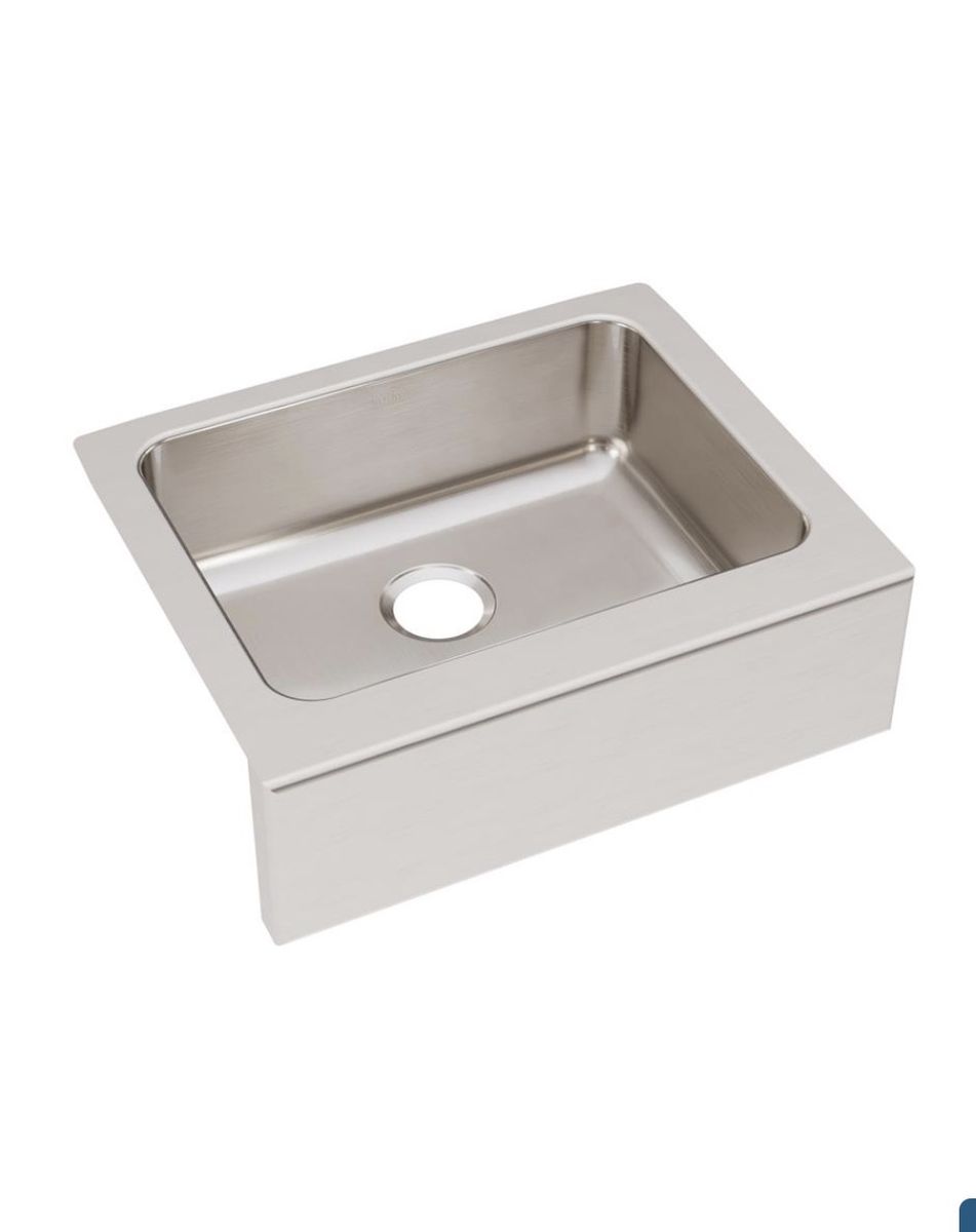 ELKAY ELUHF2520 Lustertone Classic Stainless Steel Farmhouse Sink - 25x20x10.5 Inches