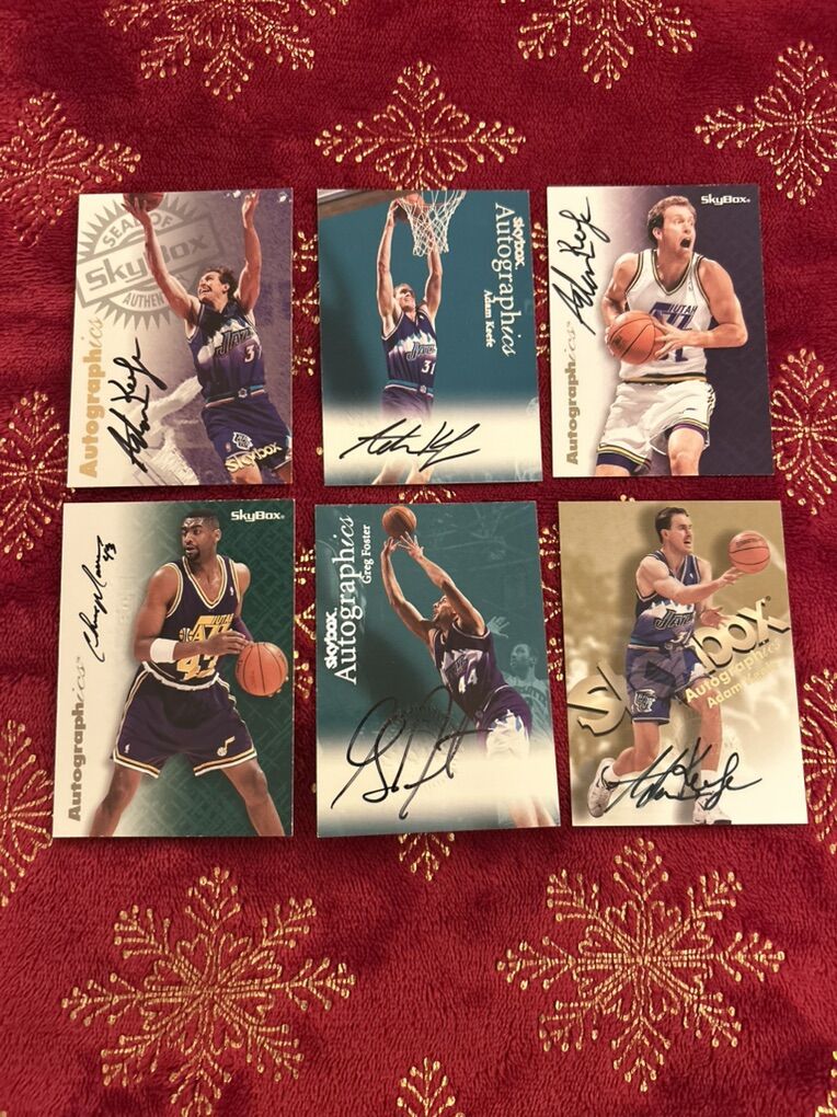 (6) UTAH JAZZ Autograph NBA Basketball Sogned Auto