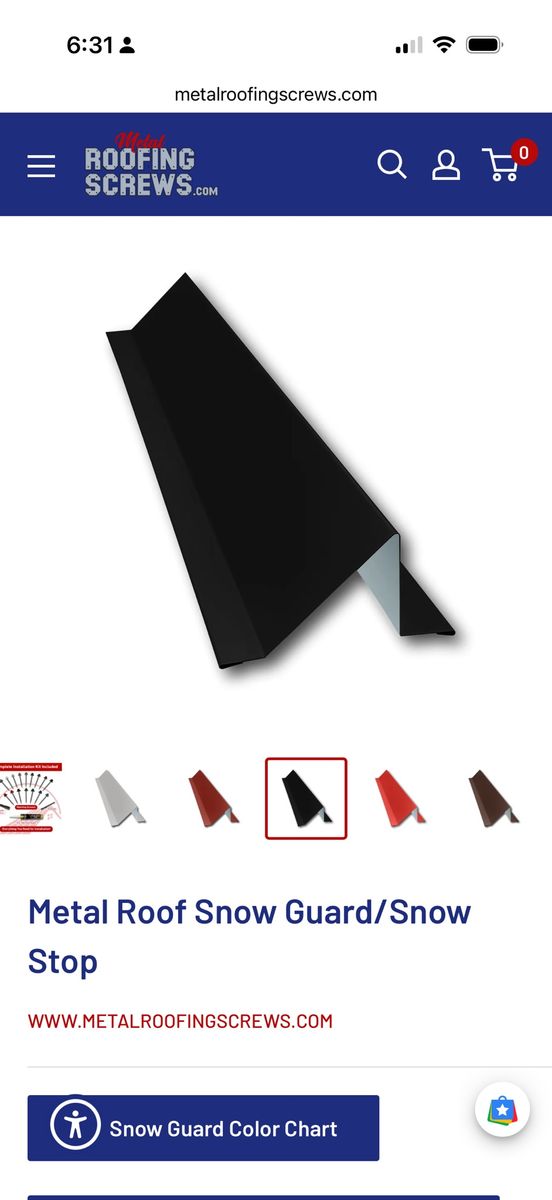 Black Metal Roof Snow Guard/Snow Stop