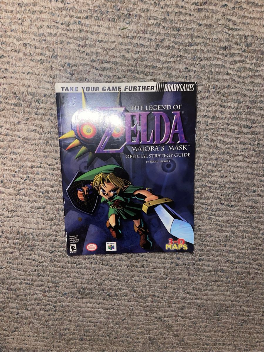 The Legend of Zelda: Majora's Mask Official Strategy Guide Brady Games w Poster