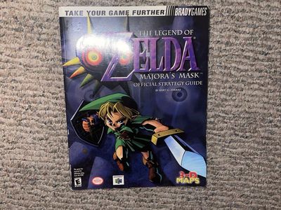 The Legend of Zelda: Majora's Mask Official Strategy Guide Brady Games w Poster