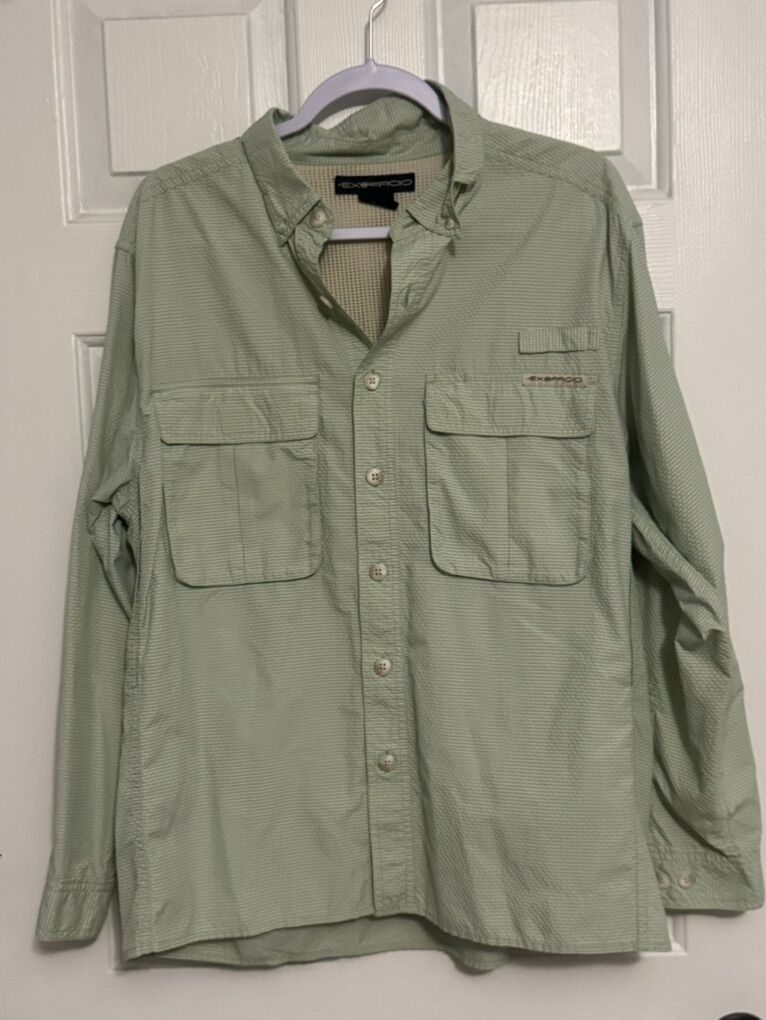 Exofficio Mens Hiking Fishing Shirt Medium