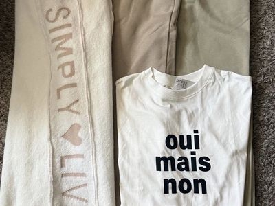 NA-KD Sweatpants sz S H&M t-shirt sz S & cardigan