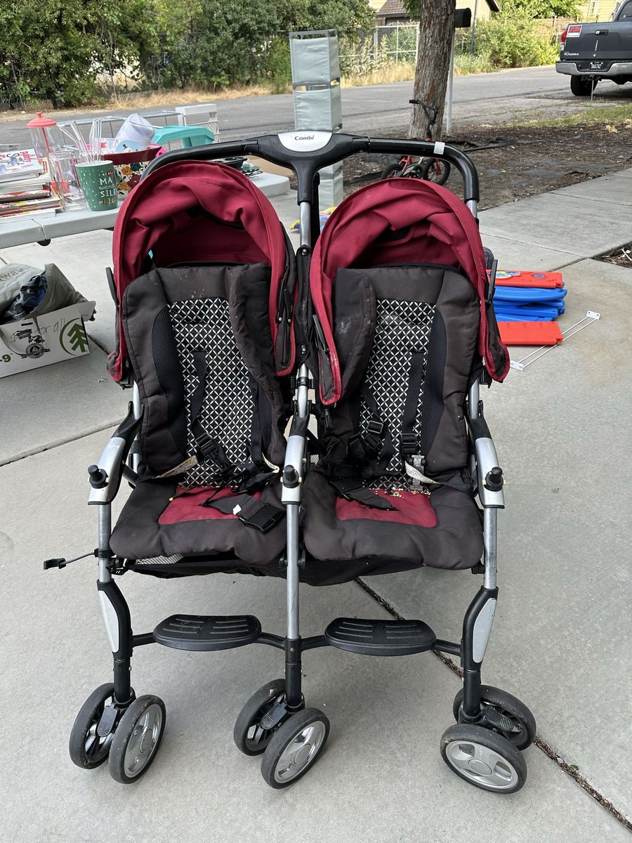 Combi Twin Sport Double Stroller - Compact, Lightweight, and Easy-Fold Design