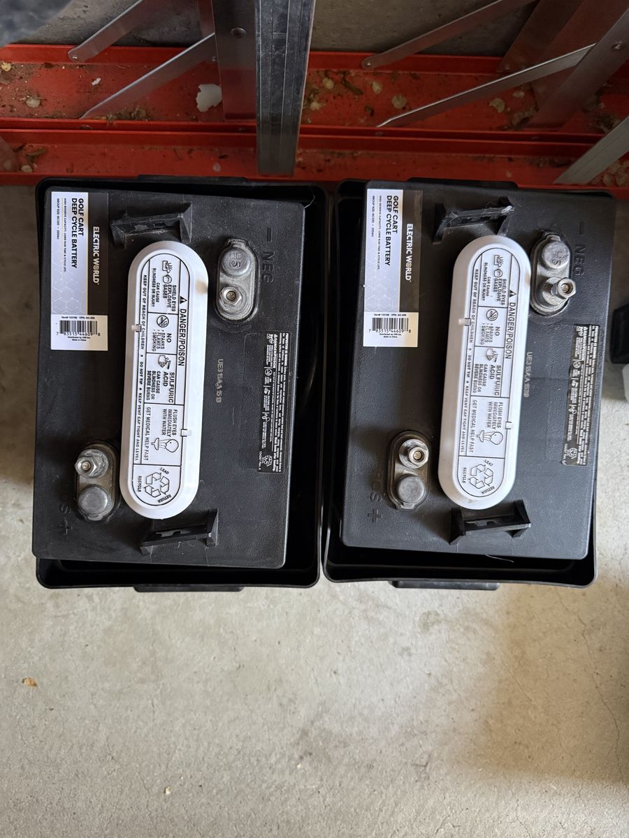 2 Never Used 6V Deep Cycle Batteries