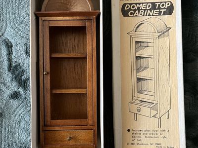 Cherrywood Domed Top Miniature Dollhouse Furniture Piece -Vintage