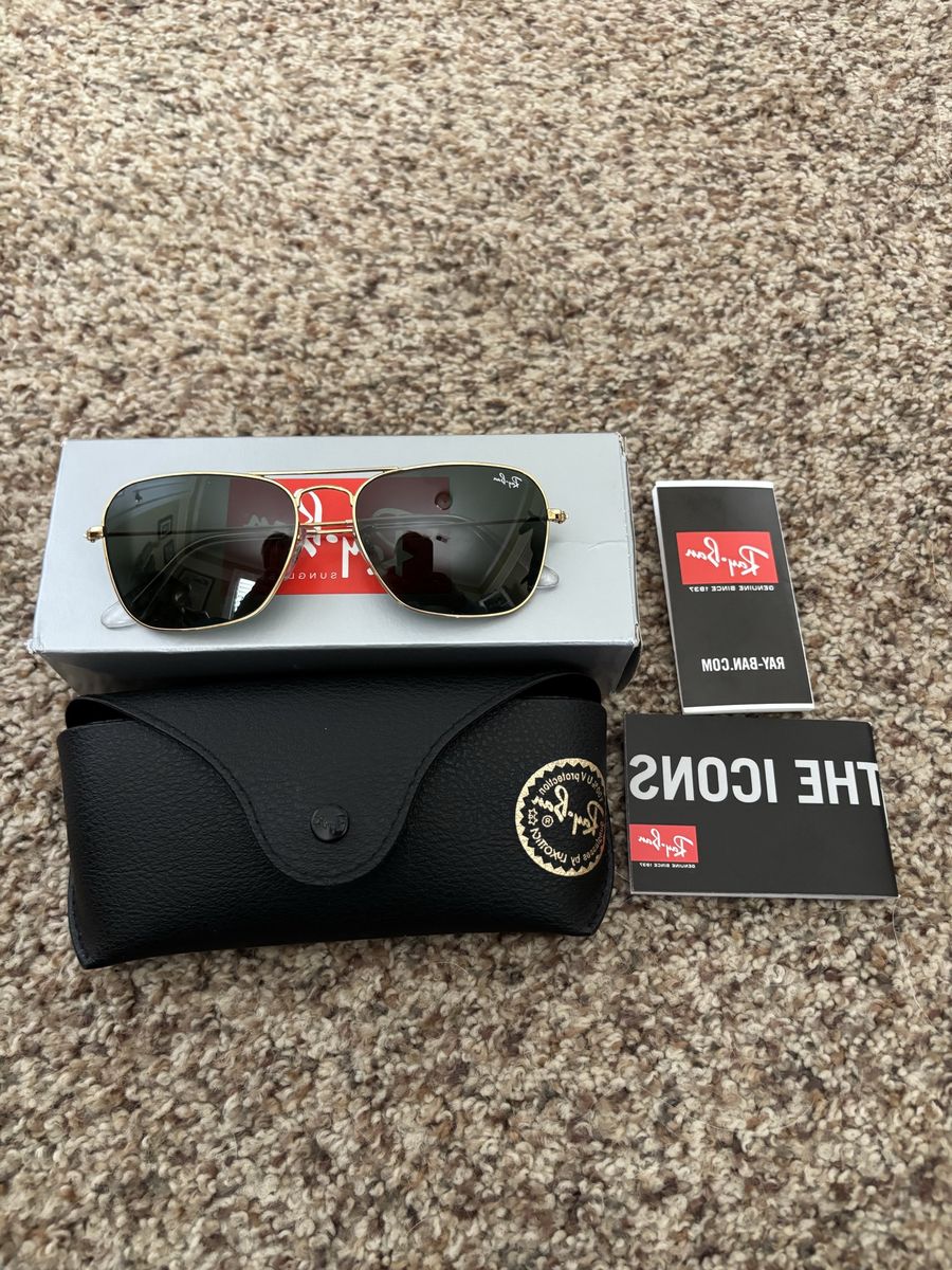 RAYBAN CARAVAN SUNGLASSES IN BOX