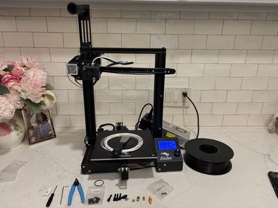 Under 3-D printer with filament