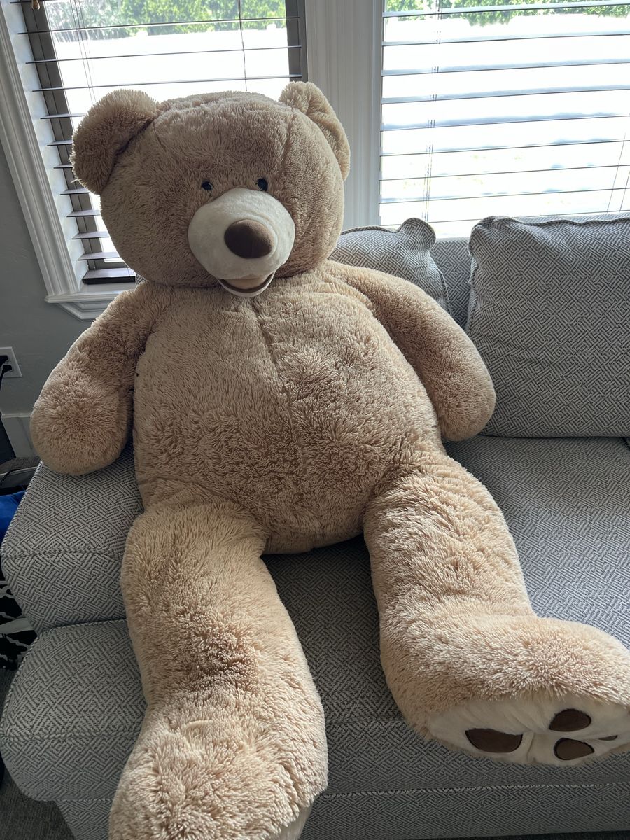 Giant Teddy Bear Plush - Large Stuffed Animal - Soft Brown Cuddly Companion