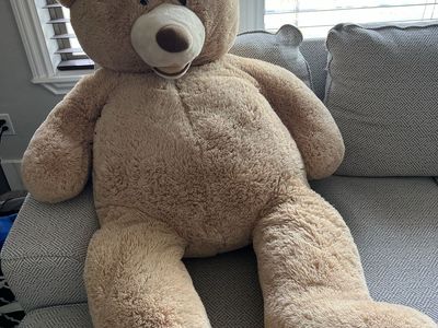 Giant Teddy Bear Plush - Large Stuffed Animal - Soft Brown Cuddly Companion