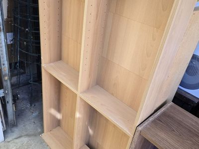 DVD/CD Shelving Light Wood Grain Modular Storage Unit with adjustable shelves