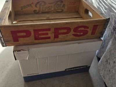 Vintage Pepsi-Cola Wooden Crate - Salt Lake City, Utah - 24 Bottles - Original Beverage Box
