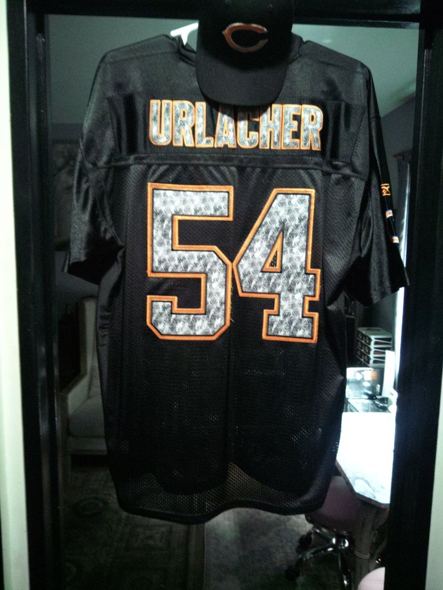 Reebok NFL Chicago Bears Brian Urlacher #54 Black Jersey Size 3XL