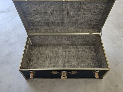Blue and brass color portable storage chest/trunk-best offer