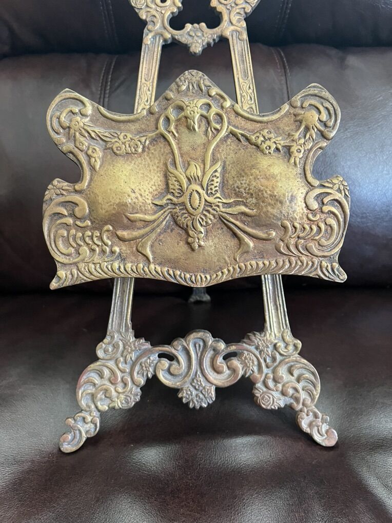 Spectacular Antique Brass Bible Holder/Stand/Easel