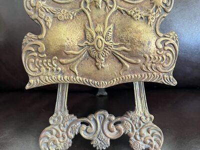 Spectacular Antique Brass Bible Holder/Stand/Easel