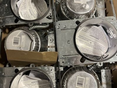 Unbranded Recessed Light Housings, 11 Galvanized Steel, New Open Box