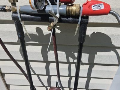 VICTOR TORCH rolling CART with gauges.
