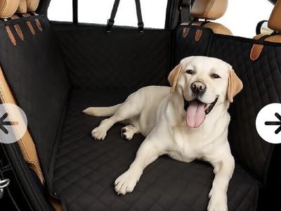 Waterproof Heavy-Duty Dog Car Seat Cover for Back Seat - Black