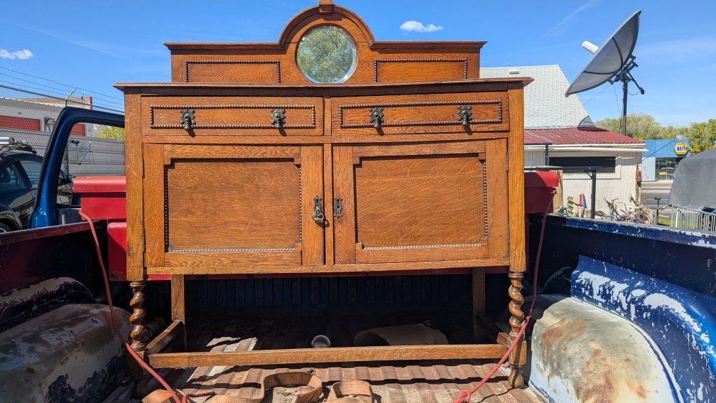 Early Walnut Sideboard with Barley twist legs!!
