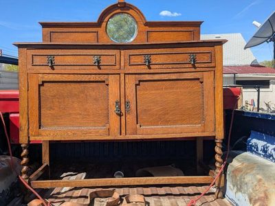 Early Walnut Sideboard with Barley twist legs!!