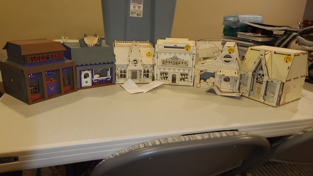 wooden haunted miniature houses