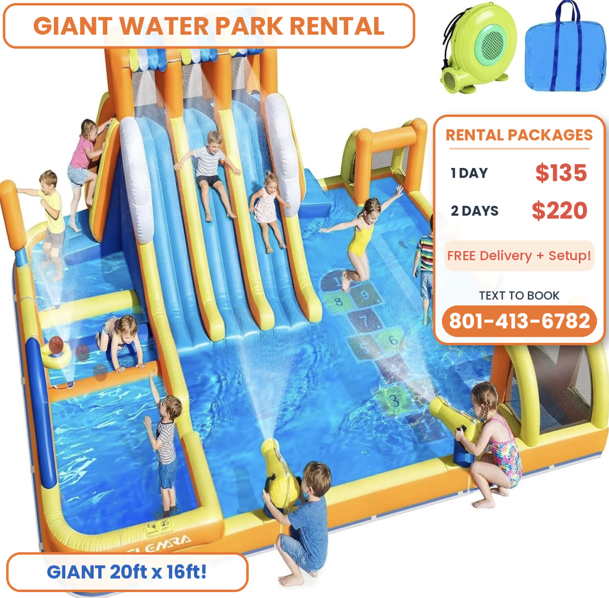 GIANT INFLATABLE WATER PARK RENTAL