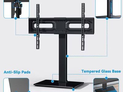 Table Top TV Stand for 32-75 inch TVs, Universal Swivel