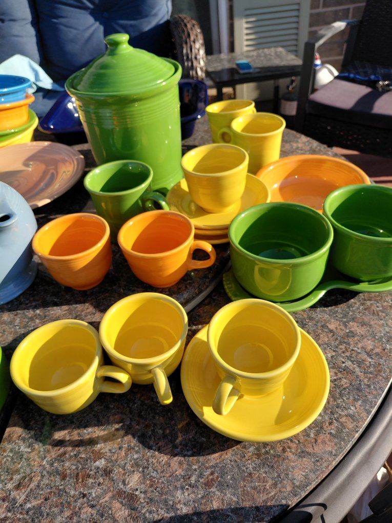 Fiestaware Mixed Color Dinnerware Set -31 peices