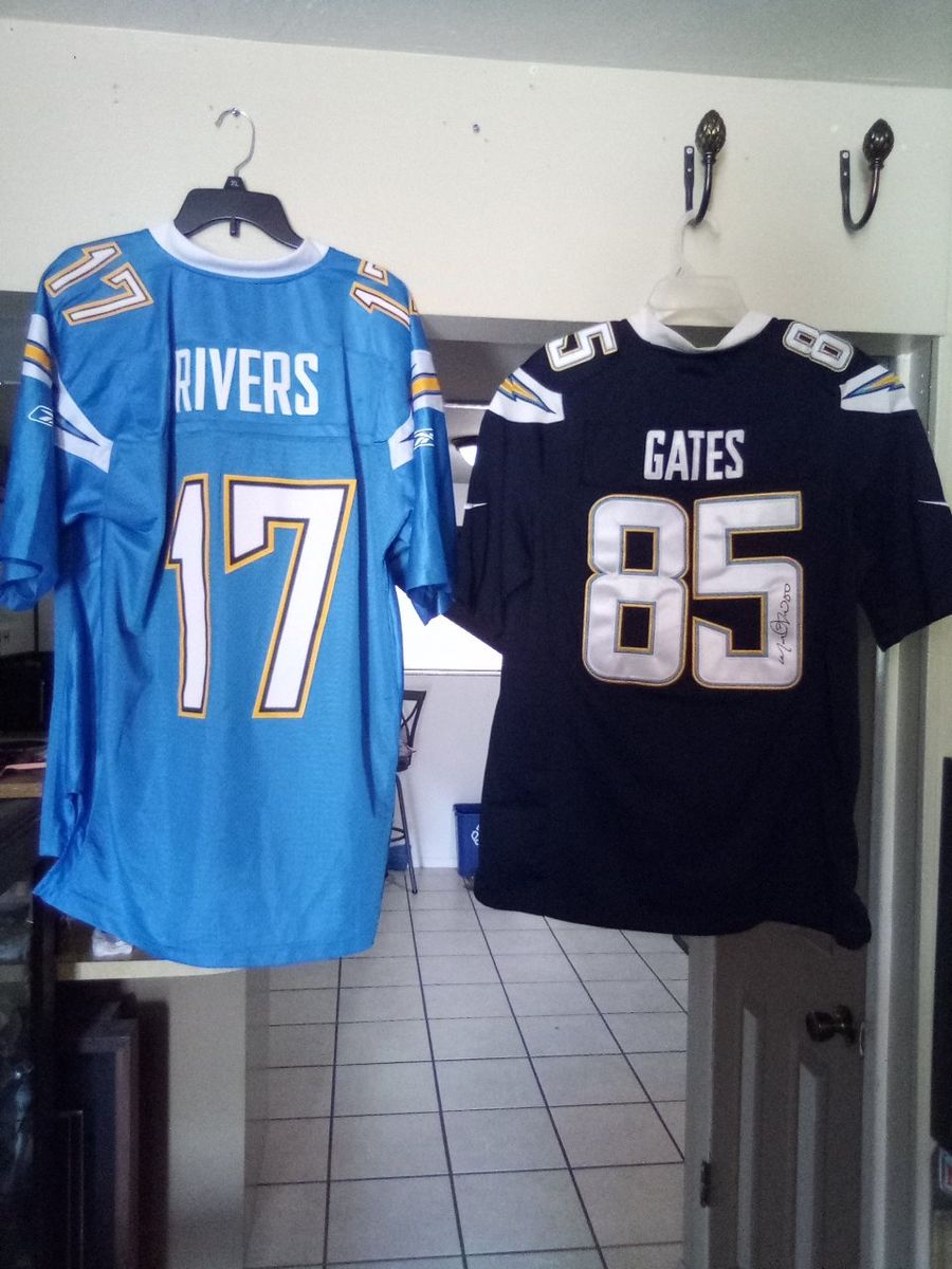 Philip Rivers #17 & Antonio Gates #85 San Diego Chargers NFL Football Jerseys - Set of 2