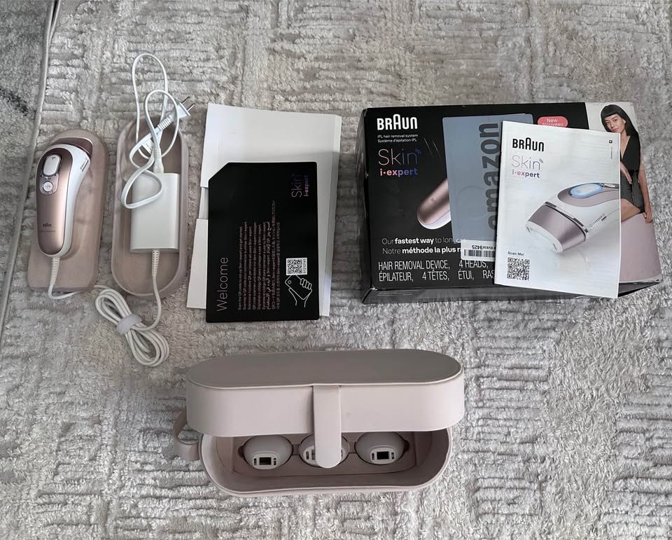 Braun Skin i-Expert IPL Device Laser Hair Removal Kit with 4 Smart Heads