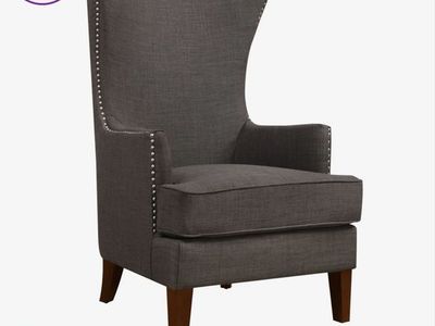 2 Accent Chairs With Chrome Nails