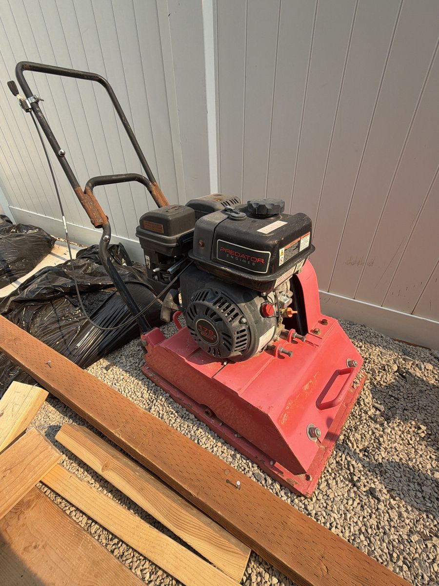 Predator Engines 179cc Plate Compactor - Red, Gas Powered, Industrial Grade
