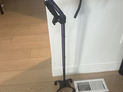 AOHHL Foldable Adjustable Quad Walking Cane with 4-Pronged Base - Purple, Lightweight & Sturdy. $25 Venmo or $20 cash.