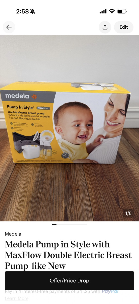 Medela  Breast pump in style with max flow Double electric with bag/ like new $150