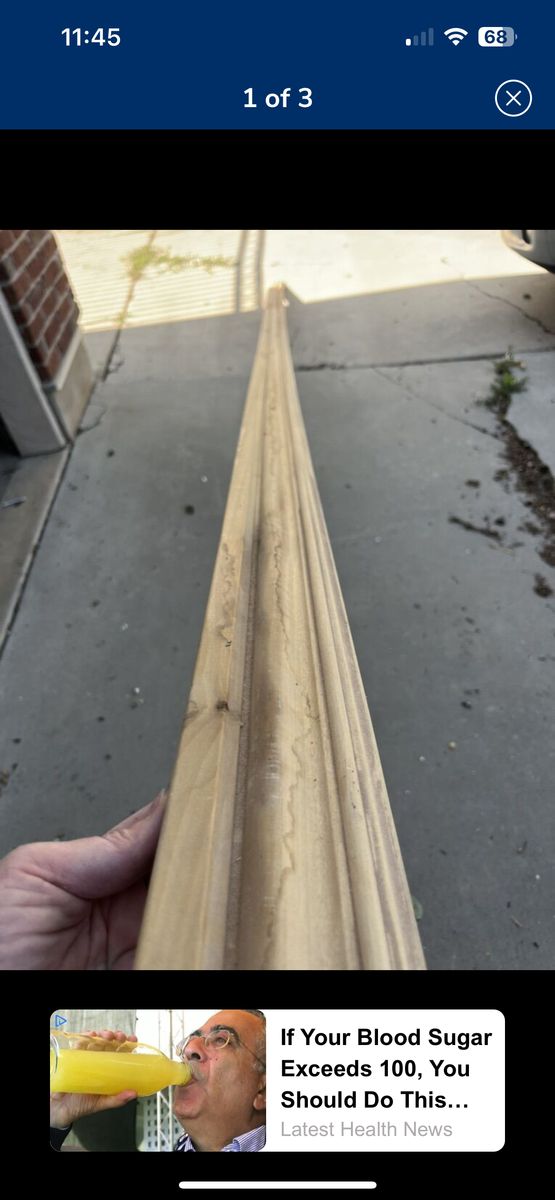 3 1/2 inch Poplar casing 26 Feet Total