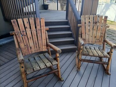 Rustic wood rocking chair's