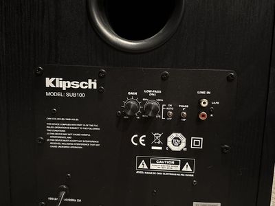 Klipsch SUB100NA Powered Home Theater Subwoofer 240W, Black 10 inch