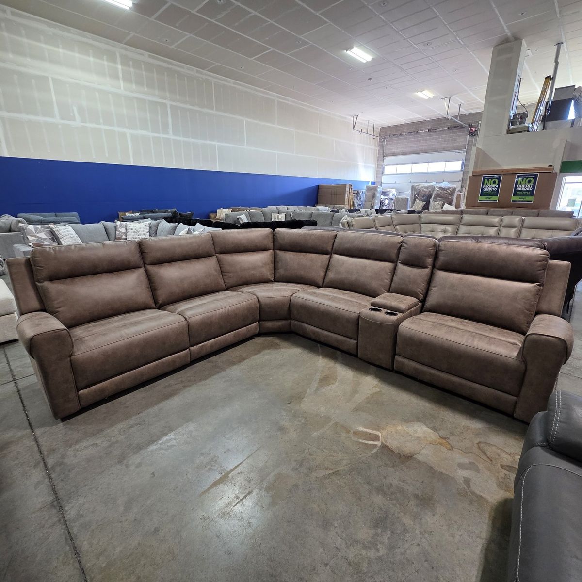 Warehouse Closeout 6pc Power Reclining Sectional