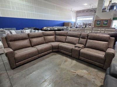 Warehouse Closeout 6pc Power Reclining Sectional