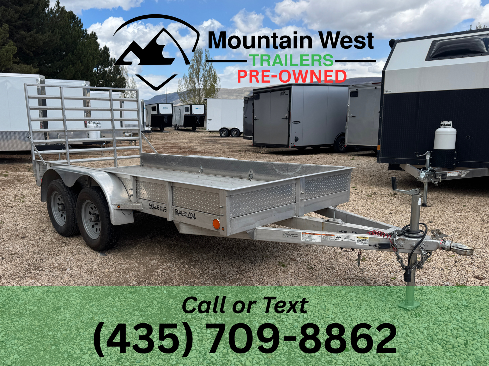 2020 USED Snake River 5.5X12 Aluminum Utility Trailer